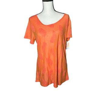 Lularoe Classic T Shirt Top Orange New with Tags Size Medium Pretty
